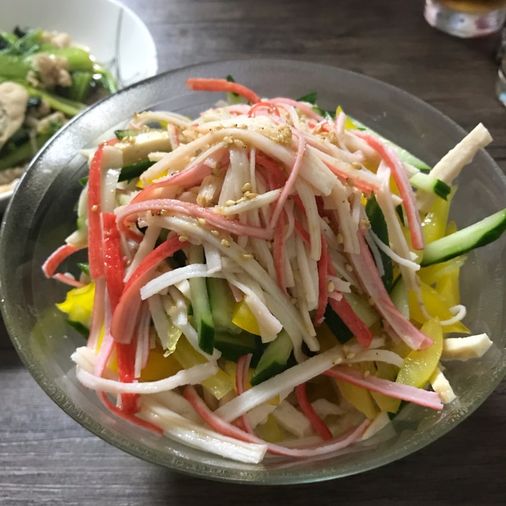 こんにゃく麺でラーメンサラダ